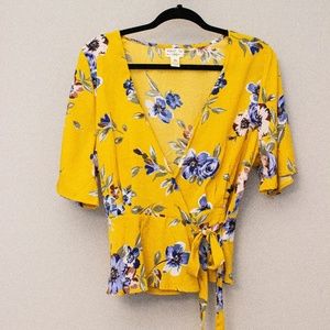 Floral Wrap Shirt